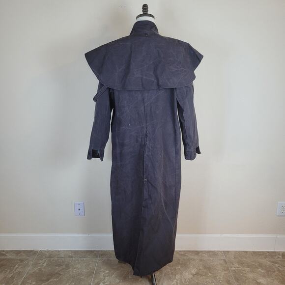 Vintage Saddlebrook Duster Coat Mens Large Brown Cotton Western Cowboy USA 90s - Picture 4 of 7